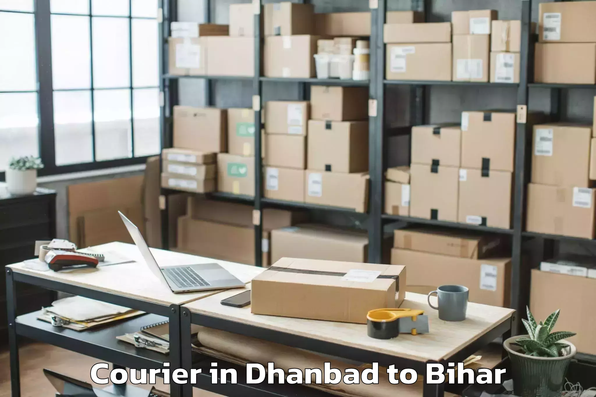 Easy Dhanbad to Barhiya Courier Booking